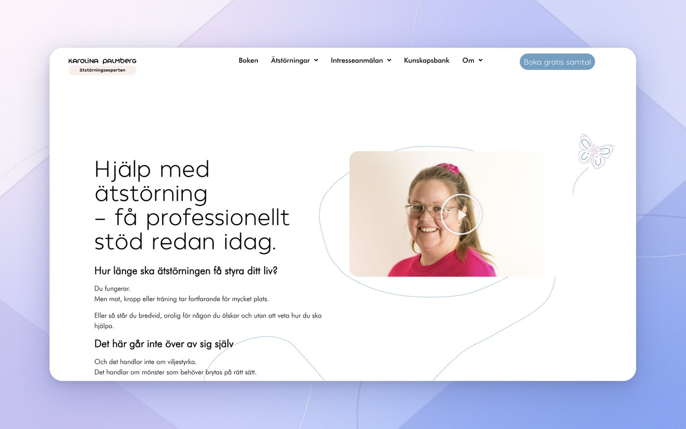 Webbplats för Karolina Palmberg